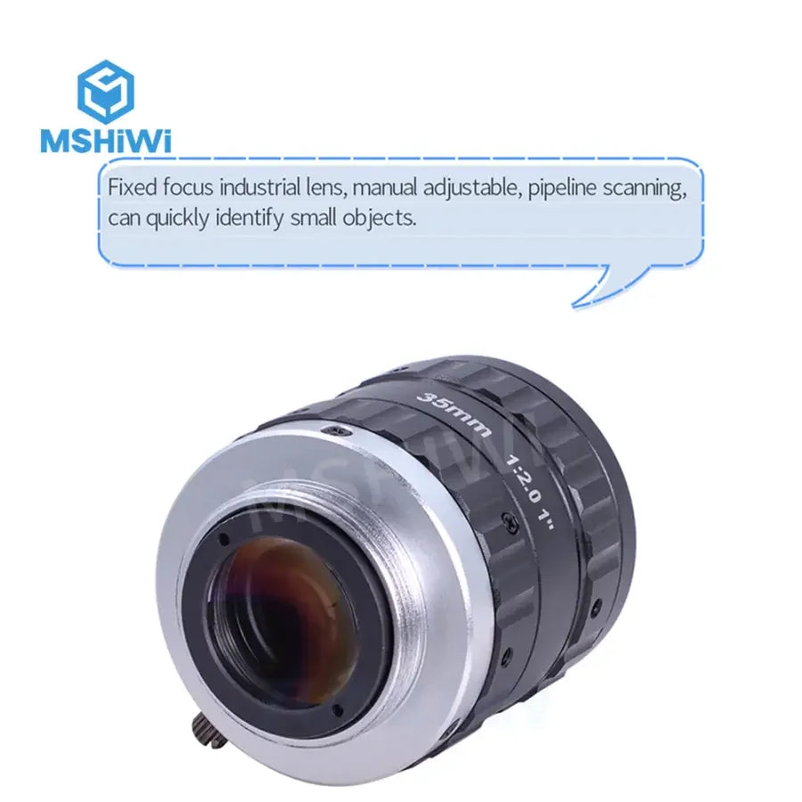 PhoneFIX 8MP C-mount industrial camera lens, 16mm-50mm focal length, F2.0 aperture, prime lens for machine vision applications