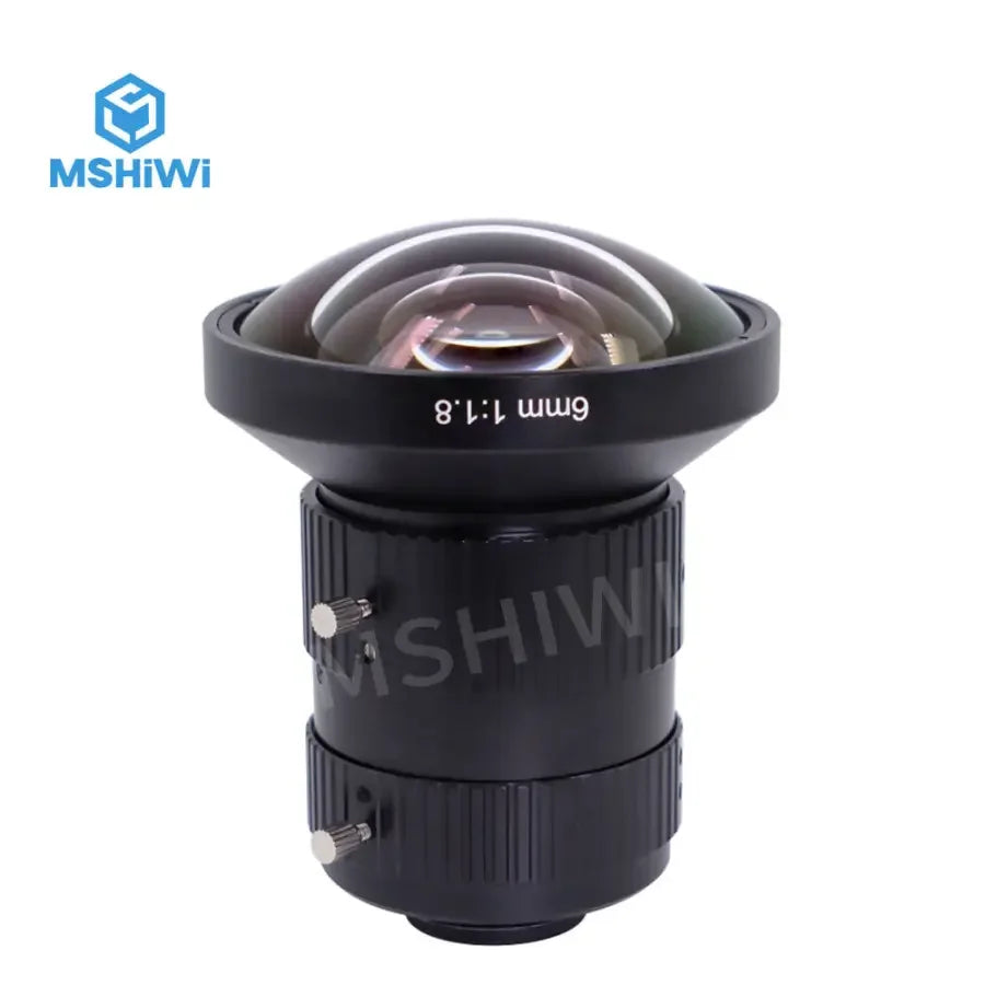 PHONEFIX 12MP C-mount machine vision lens with 6mm and 25mm focal lengths, F1.8 aperture, manual focus, for industrial cameras.