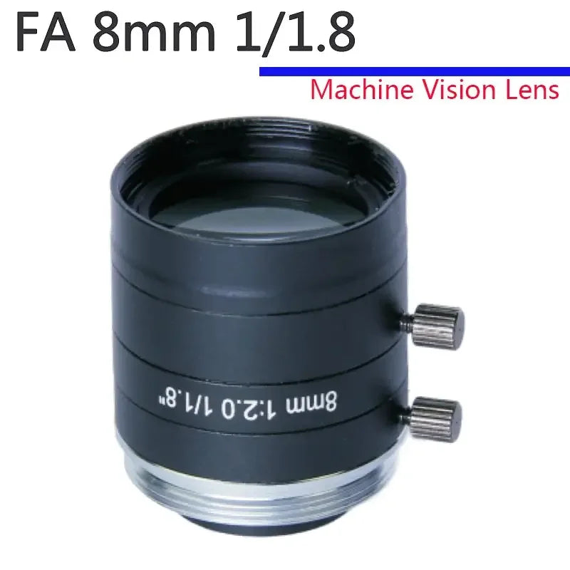 PHONEFIX 5MP 75mm fixed-focal machine vision lens with manual iris for industrial inspection and high-resolution imaging.