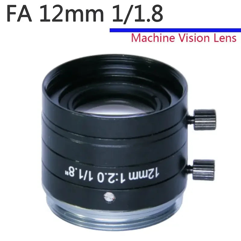 PHONEFIX 5MP 75mm fixed-focal machine vision lens with manual iris for industrial imaging, 1/1.8-inch sensor