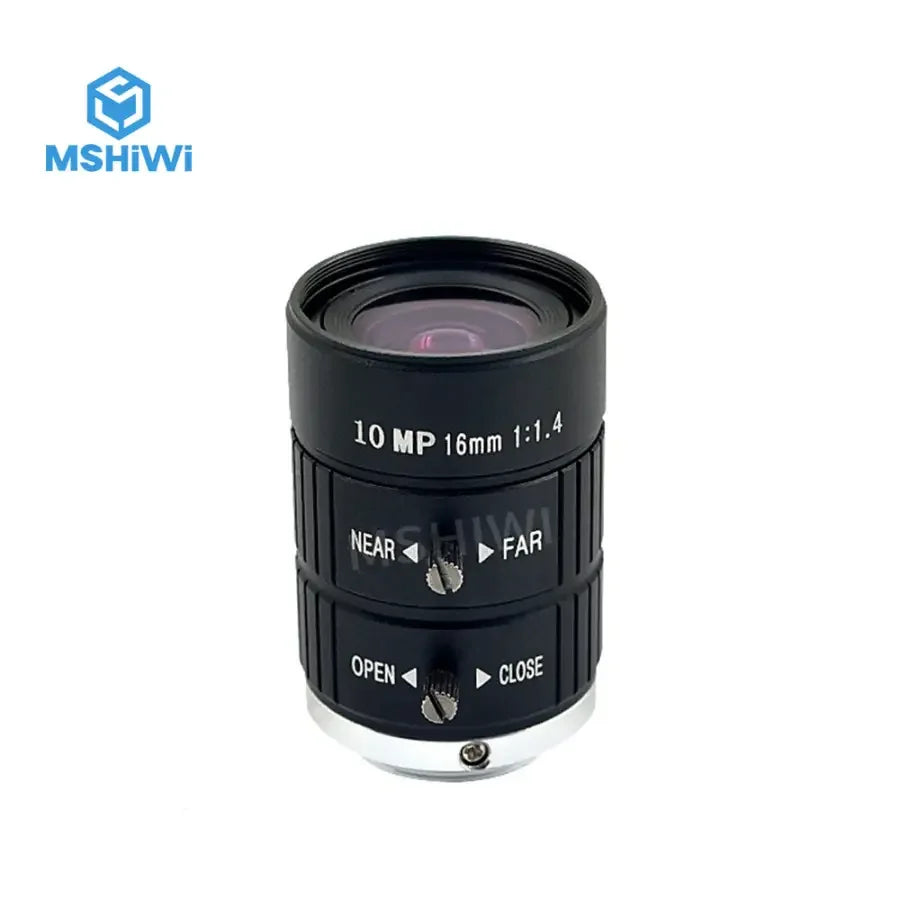 PHONEFIX 10MP F1.4 manual iris 1" lens with 16mm fixed focus, ideal for machine vision cameras