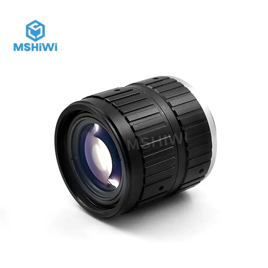 PhoneFIX 10MP F1.7 manual iris 1" 35mm machine vision lens for industrial inspection, featuring a compact design and precise focus.