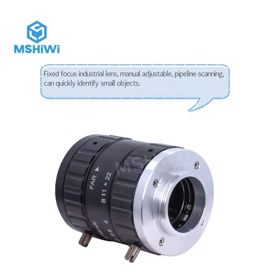 PhoneFix 12MP C-mount 50mm prime machine vision lens with F2.0 aperture, designed for ITS camera systems.