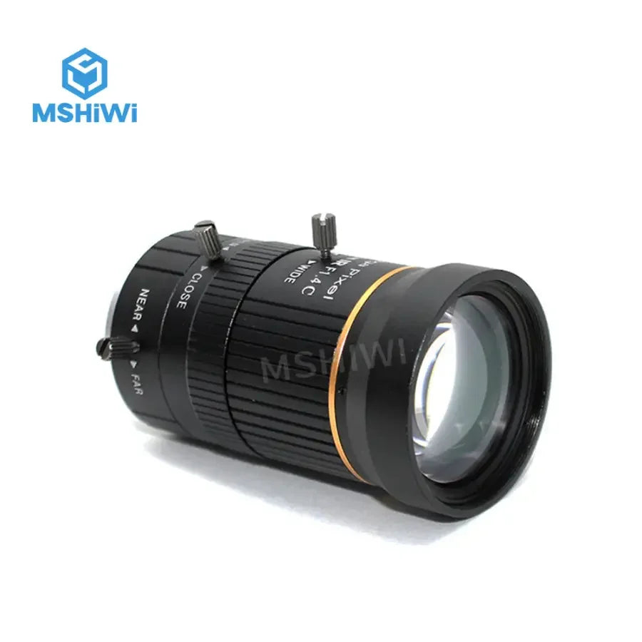 3M F1.4 Manual IRIS 8-50mm varifocal machine vision lens with 1/2.5" sensor, shown with adjustable focus and aperture