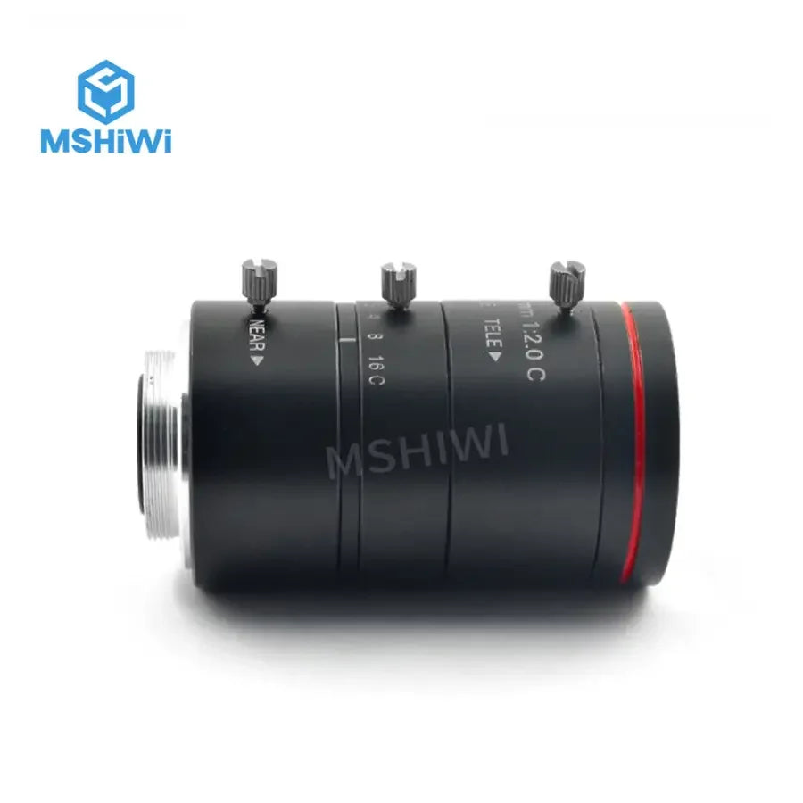 PhoneFix 3MP 12-36mm Prime C-mount lens for machine vision, F2 aperture, wide FOV, suitable for industrial imaging applications.