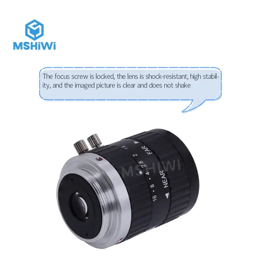 Objectif PHONEFIX 5.0MP à monture C pour caméras de vidéosurveillance, objectif fixe de 12 mm avec ouverture F1.4 pour caméras de vision industrielle, imagerie de haute qualité.