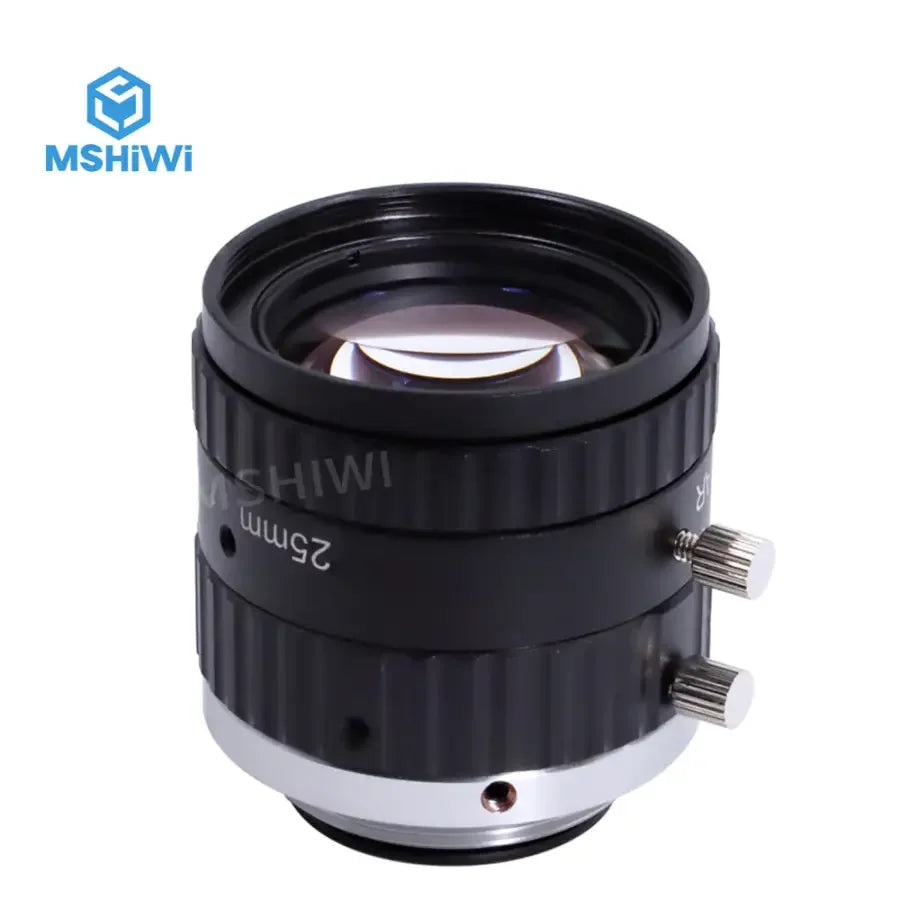 PHONEFIX 5.0MP C-mount 25mm F1.4 fixed focus machine vision lens for inspection and imaging applications.