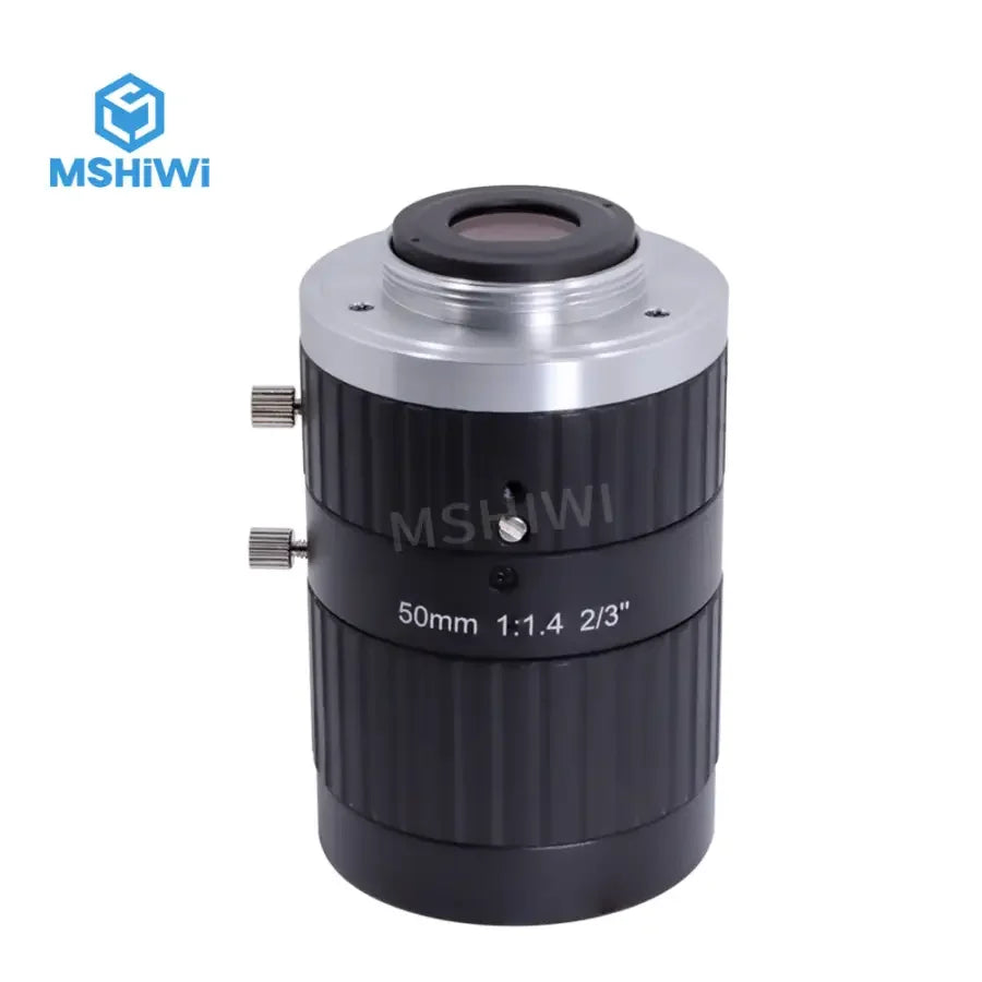 PHONEFIX 5.0MP C-mount 50mm machine vision lens with F1.4 manual iris for 2/3" format cameras
