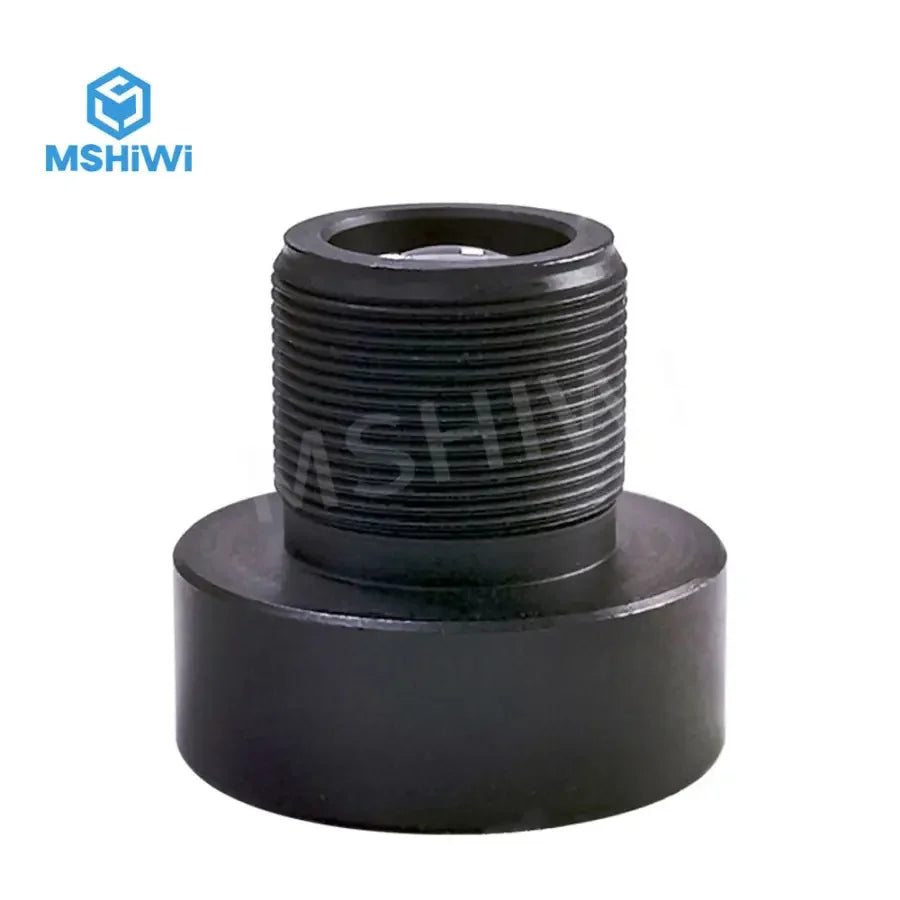 Objectif fixe PHONEFIX 5.0MP M12/S-mount 3.5mm F2.8 pour appareil photo ITS, montrant l'objectif compact avec le matériel de montage.