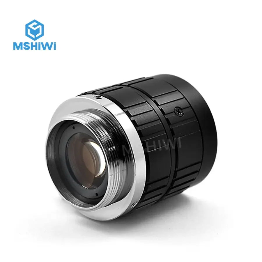 PHONEFIX 5MP 2/3" F1.7 manual iris 35mm prime lens for industrial machine vision camera, showing lens with focus ring.