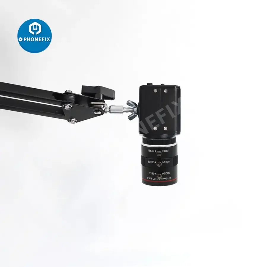 Objectif PHONEFIX 6-12 mm pour caméra de vision industrielle, capteur 1/1.8", focale de 6 mm, ouverture f/1.6, monture C, pour une imagerie de précision.