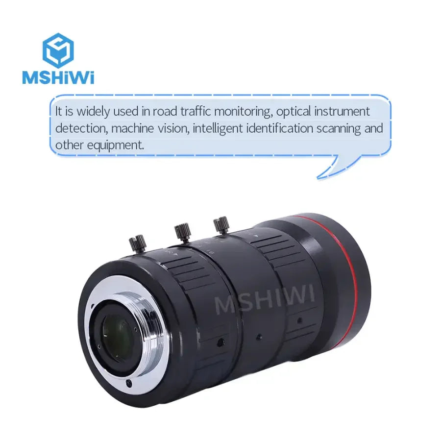 PhoneFIX 8.0MP machine vision lens with 10-40mm zoom, 1/1.8" sensor, F1.4 aperture for high-quality imaging.