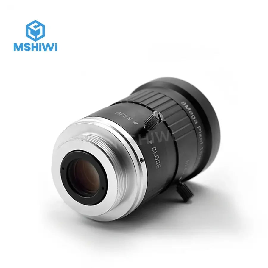PhoneFix 8MP F1.4 1" C-Mount Machine Vision Lens, 16mm fixed focus lens for industrial imaging and machine vision applications.