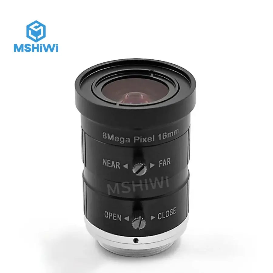 PHONEFIX 8MP F1.4 1" C-Mount Machine Vision Lens, 16mm fixed focus lens for industrial imaging and machine vision applications.