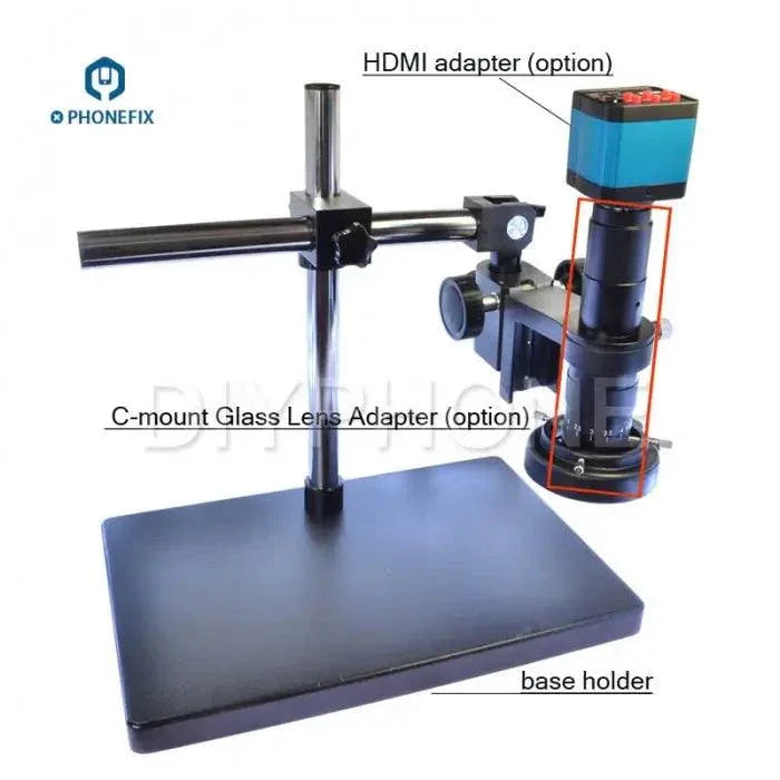 PHONEFIX microscope camera C-mount lens adapter with 0.35x, 0.5x, 1.0x zoom for microscope accessories.