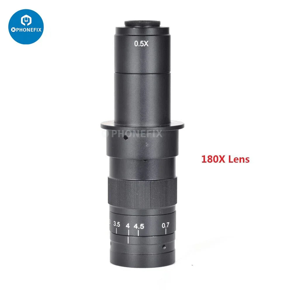 PhoneFix microscope camera C-mount lens adapter with 0.35x, 0.5x, and 1.0x zoom for microscope accessories.