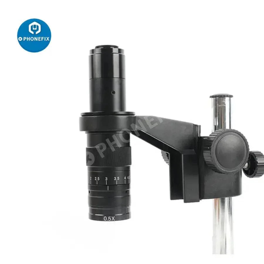 PhoneFix Barlow objective lens for 10A microscope camera, featuring 180X to 300X magnification and C-mount compatibility.