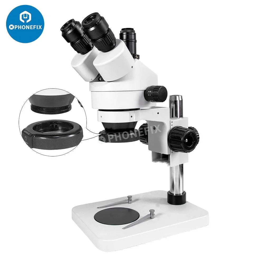 AIFEN D2 LED circle illuminator ring lamp attached to a microscope for enhanced lighting and clarity during microscopy.