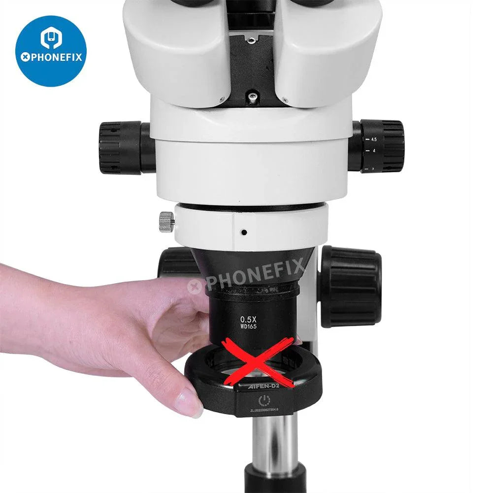 AIFEN D2 LED circle illuminator ring light for microscope cameras, designed for precise, even lighting during microscopy.