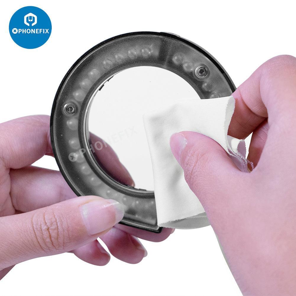 AIFEN D2 LED circle illuminator for microscope camera, PHONEFIX brand, providing bright, even lighting for detailed microscopy work.