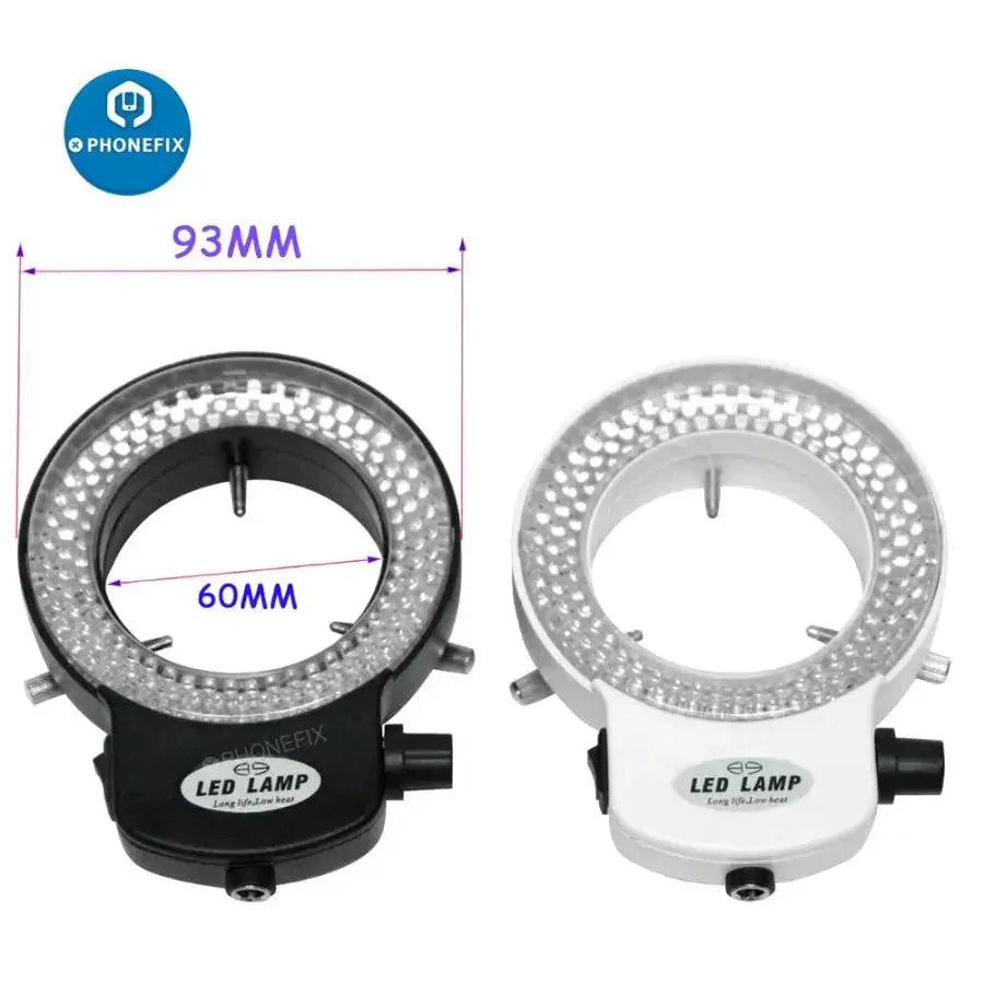 Adjustable 144/60 LEDs microscope ring light with adapter, designed for microscope accessories by PHONEFIX.