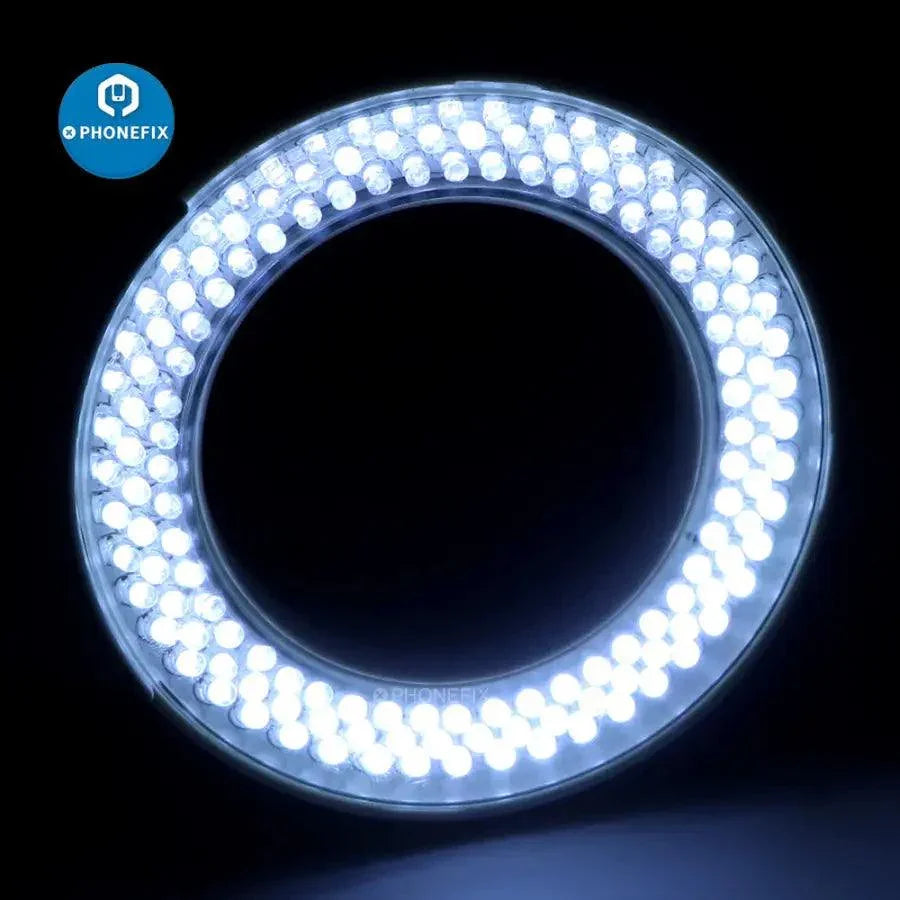 Adjustable 144/60 LEDs microscope ring light with adapter, designed for microscope accessories from PHONEFIX.