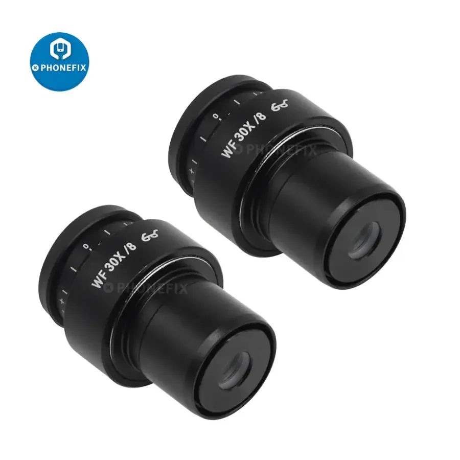 PhoneFIX WF30X/8 microscope eyepiece with 30mm interface and high eye point, designed for precision microscopy accessories.