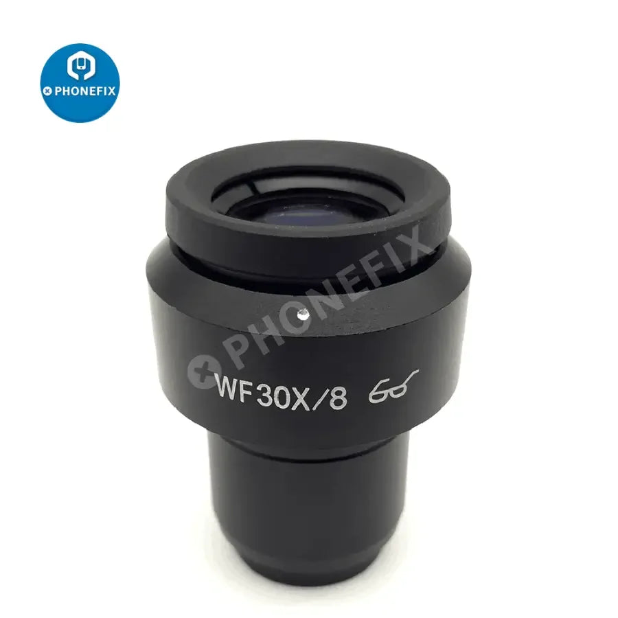 PhoneFIX WF30X/8 microscope eyepiece with 30mm interface and high eye point, designed for microscope accessories.