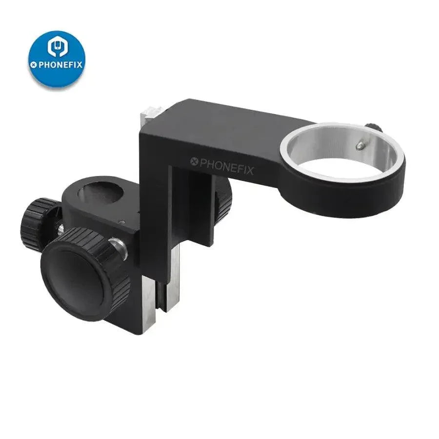 Phonefix stereo microscope head holder focusing stand bracket for 50mm diameter microscope accessories, secure mounting for microscopes.