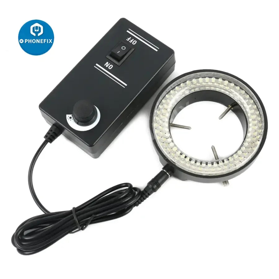 LED light lamp for industrial trinocular stereo zoom microscope, compatible with PHONEFIX microscope accessories.