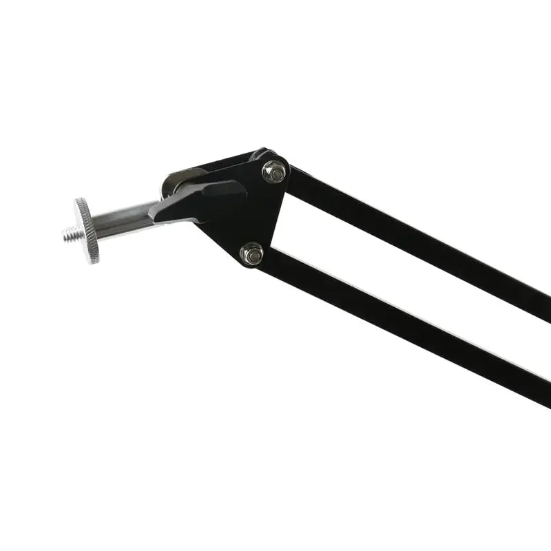 Adjustable boom table holder for microscope camera by PHONEFIX, secure mounting for microscope photography and video accessories.