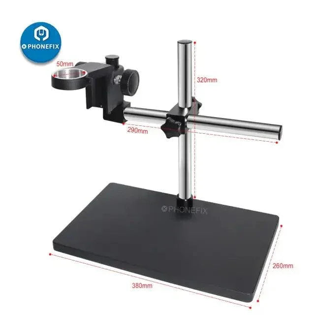 Adjustable stand bracket holder arm for stereo microscope, PHONEFIX microscope accessory, supports stable positioning.
