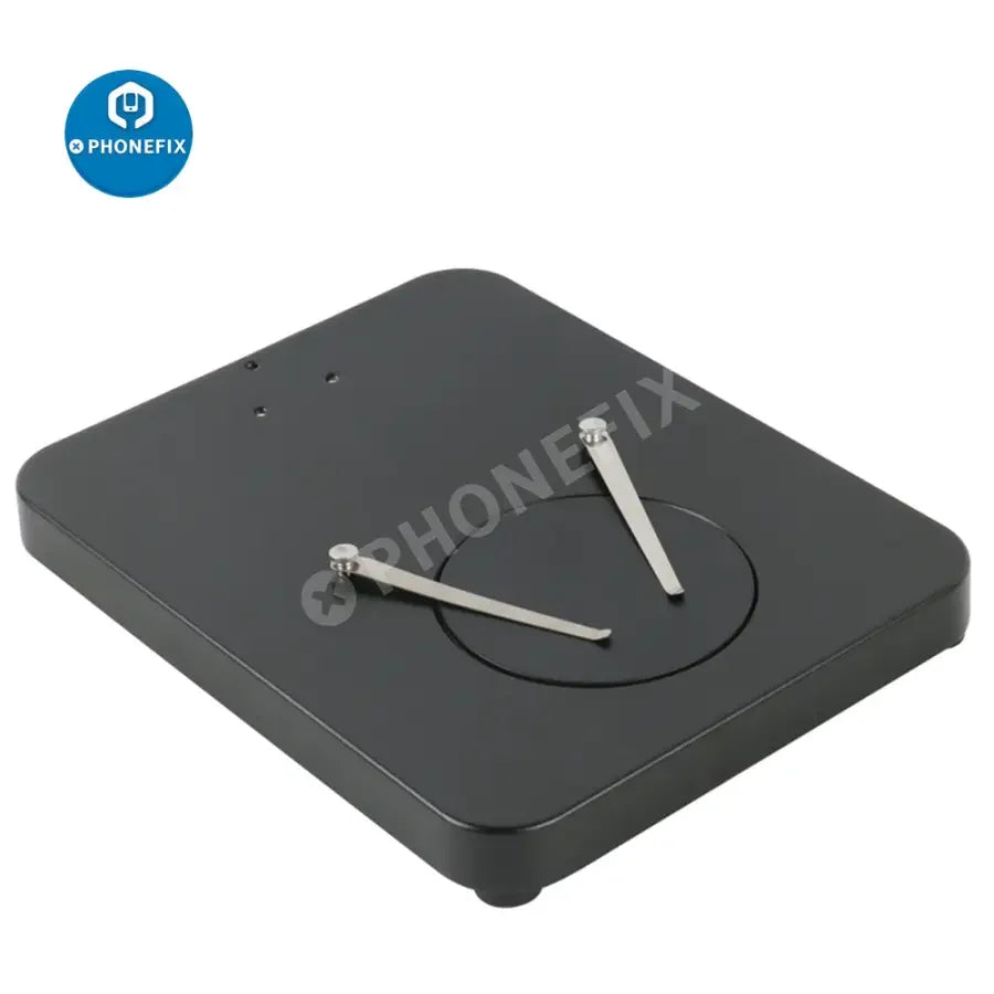 PHONEFIX stereo trinocular microscope base table with working stand holder for laboratory and scientific microscopy use.