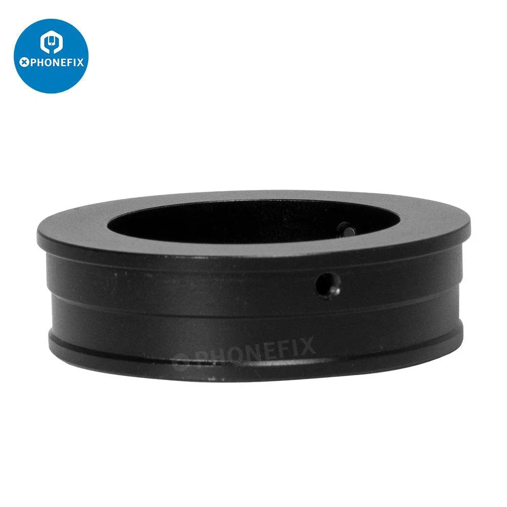 PhoneFix 0.7X-4.5X C-mount zoom lens for electronic microscope HDMI camera, microscope accessory with adjustable magnification.