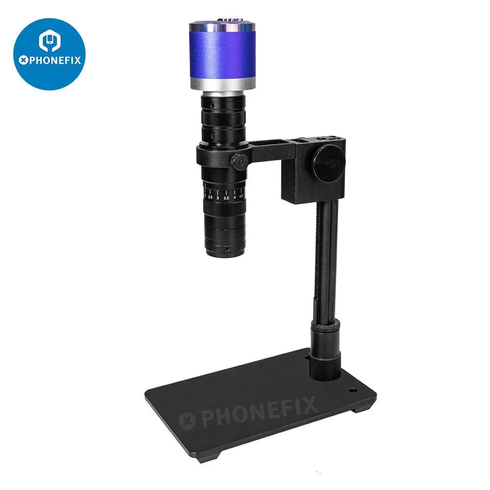 PHONEFIX 0.7X-4.5X C-mount zoom lens for electronic microscope HDMI camera, microscope accessory with adjustable magnification.