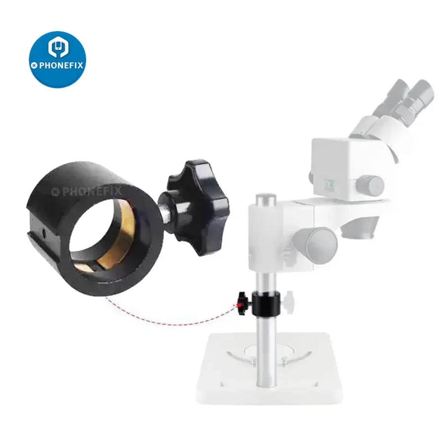 Bague de fixation rotative à 360 degrés pour microscope PhoneFix 32 mm, accessoire durable pour une fixation sécurisée du microscope et un positionnement précis.