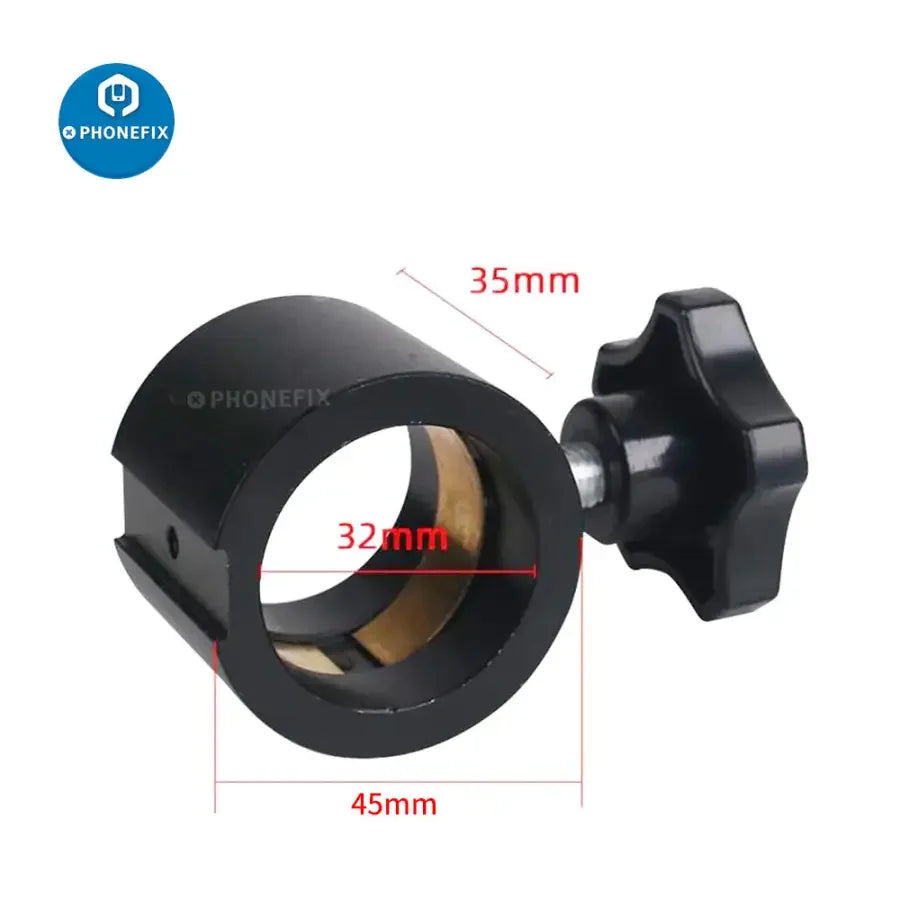 Bague de fixation rotative à 360 degrés pour microscope PhoneFix 32 mm, accessoire polyvalent pour l'observation au microscope et le montage d'appareils.