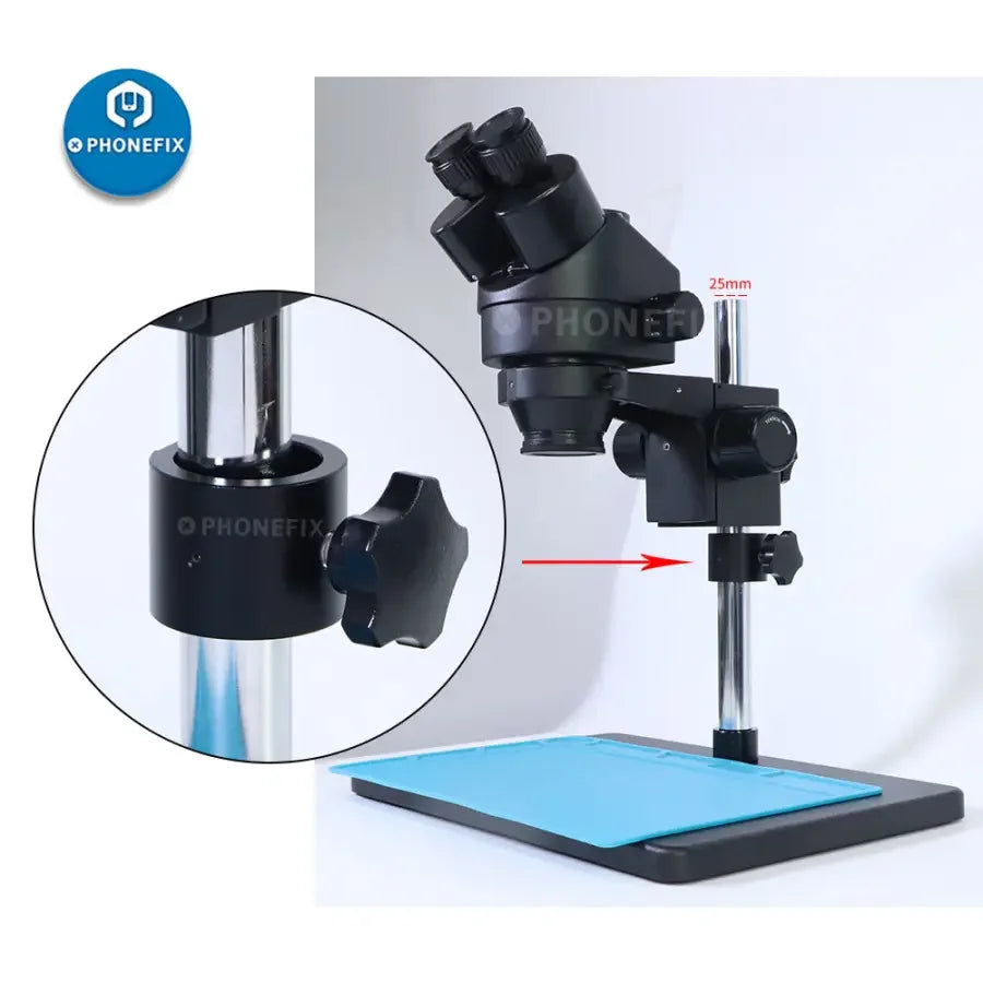 Support rotatif à 360 degrés pour microscope PhoneFix 32 mm avec anneau fixe, accessoire pour microscope offrant une grande polyvalence de positionnement et de stabilité.