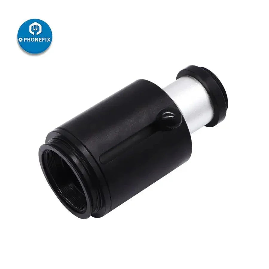 38mm CTV stereo industrial microscope camera adapter by PHONEFIX, used for connecting C-mount cameras to microscopes.