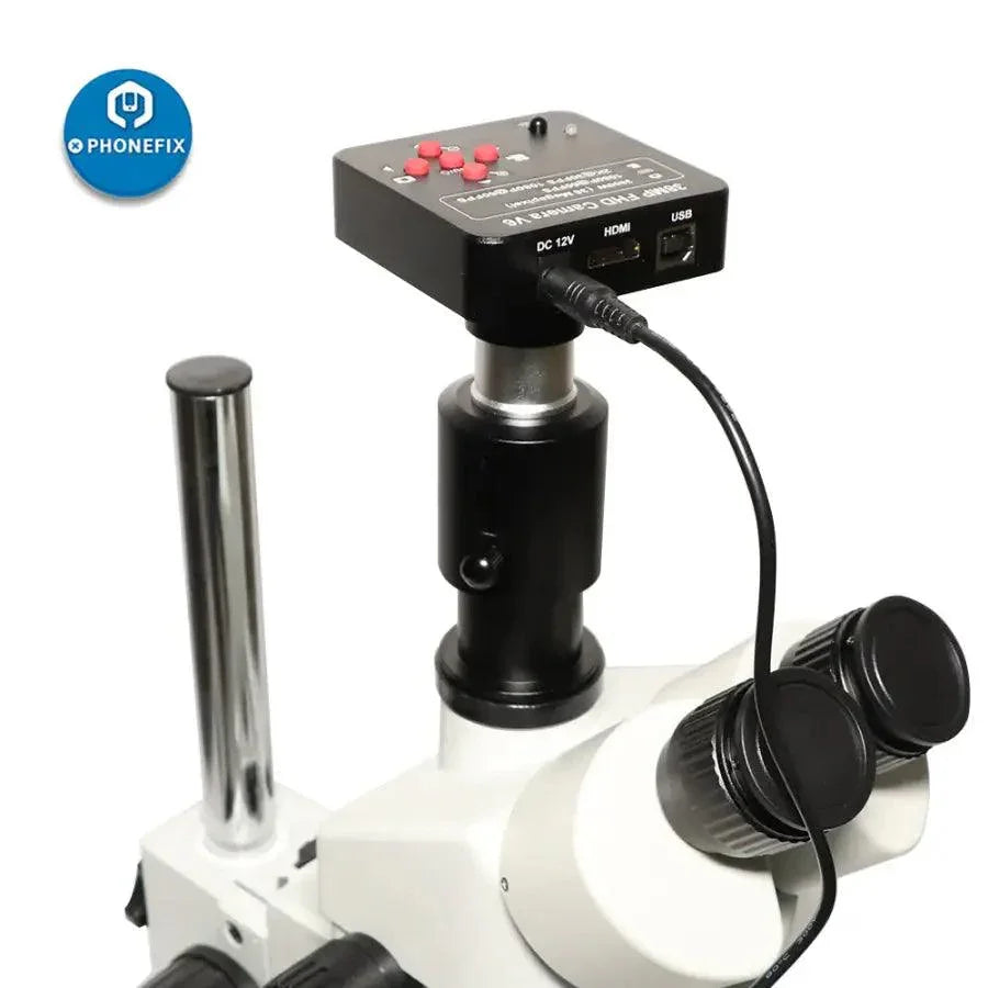 PhoneFIX 38mm CTV stereo industrial microscope camera adapter, C-mount accessory for professional microscopy imaging.