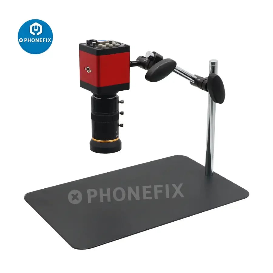 PhoneFIX camera bracket base webcam holder stand for industrial camera, microscope accessory, secure mounting for industrial use.