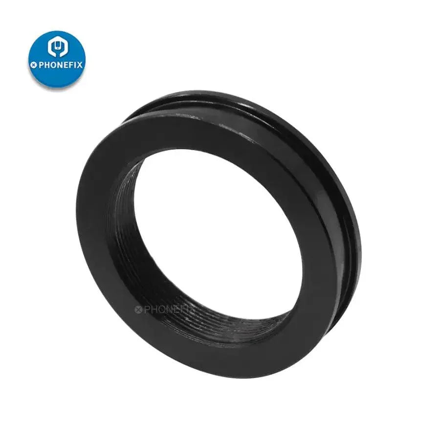 PhoneFix microscope accessory showing a diameter 38mm to 27mm inner thread adapter for camera tube mount attachment.