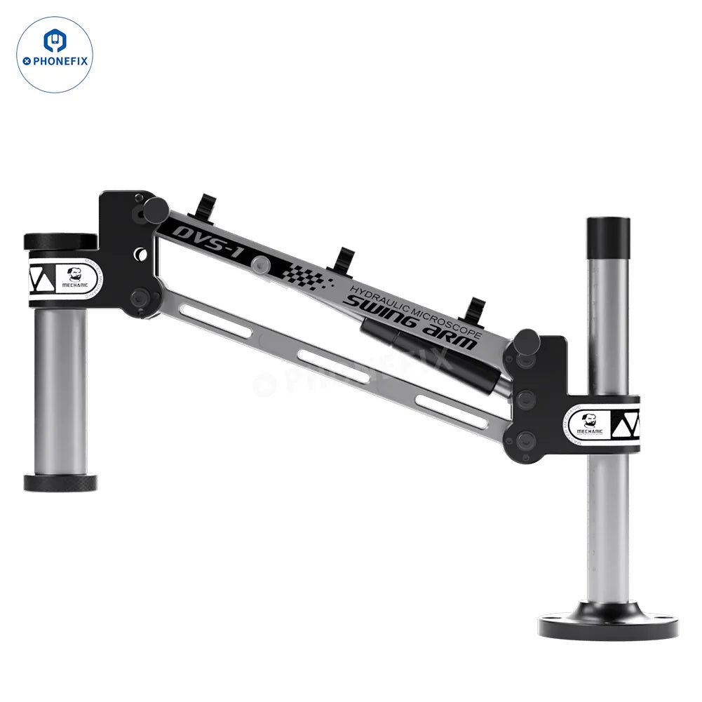 PhoneFix DVS-1 Microscope Swing Arm with hydraulic shock absorption, designed for mechanic microscope accessories.