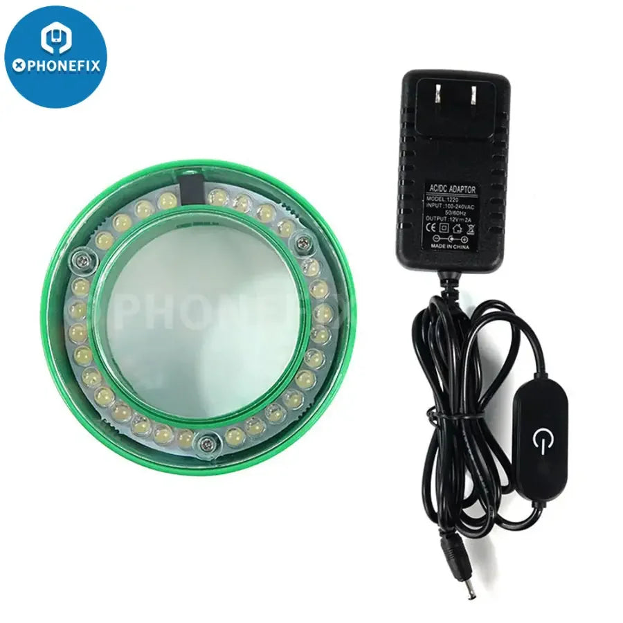 Relife RL-033D microscope LED light source with touch switch and snap-in lamp, compatible with microscope accessories from PHONEFIX.