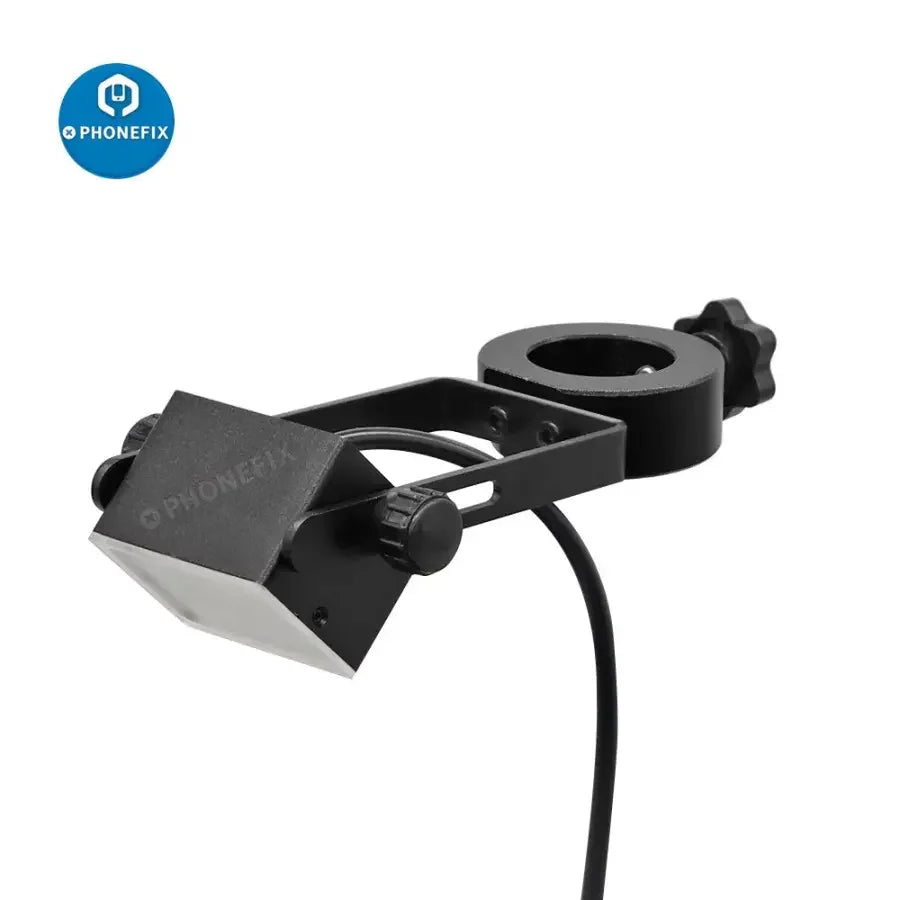 PHONEFIX 25/32 mm microscope side vision light source with 60 LED square lamp and PVC diffuser for microscope accessories.
