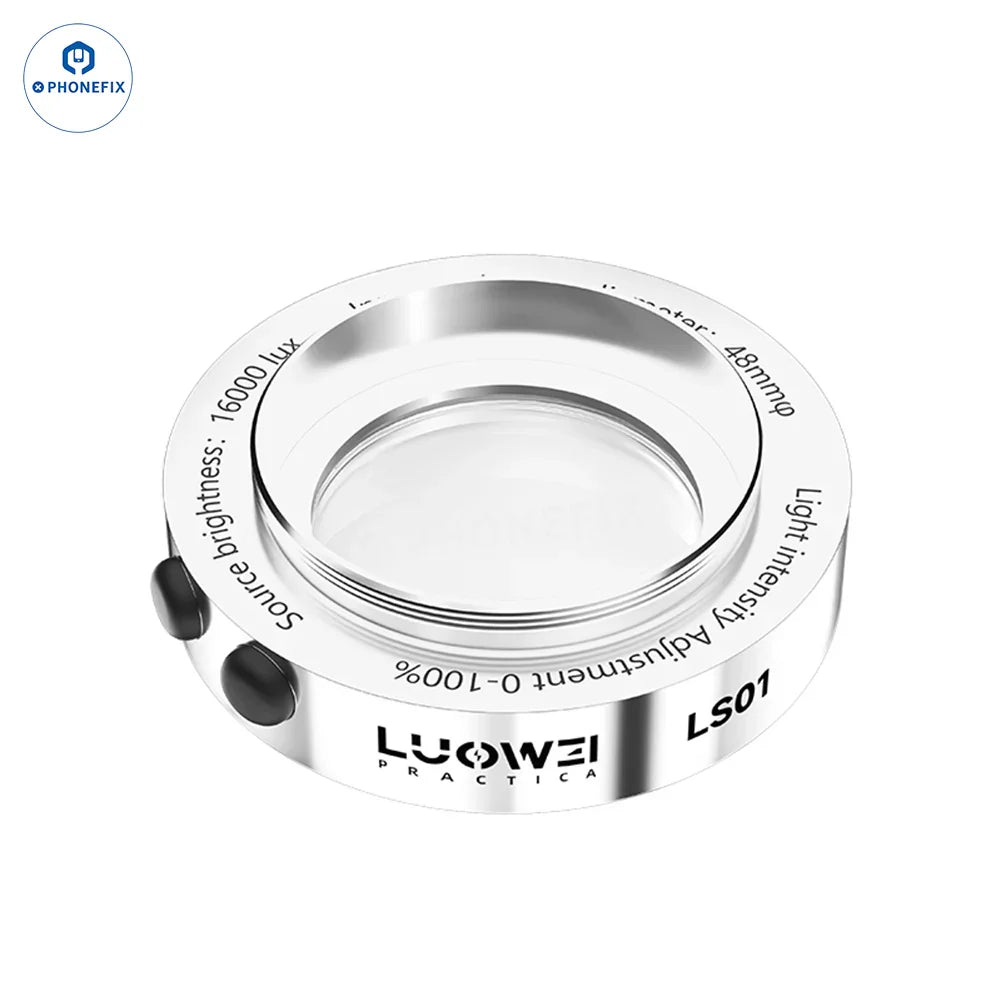 LUOWEI LW-LS01 LW-LS02 polarized microscope ring light for microscope accessories, providing adjustable illumination for detailed viewing.