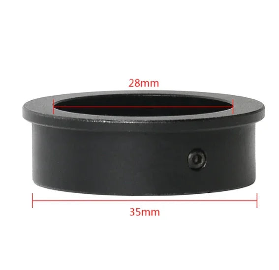 PHONEFIX microscope C-mount lens adapter ring in 28to35mm size for microscope cameras, used as a microscope accessory.