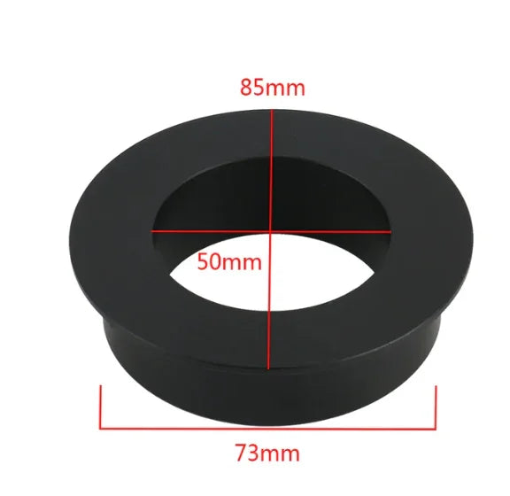 PHONEFIX microscope C-mount lens adapter ring, 50 to 76mm size, for microscope camera accessories, made of durable metal.