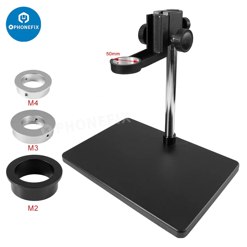 C-Mount lens adapter ring for microscope camera, 35/40/50/76mm, PHONEFIX microscope accessories, metal construction for secure attachment.