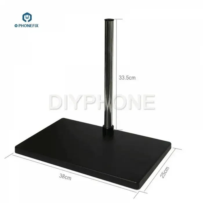 Metal 25mm microscope stand pole extension rod for microscope accessories, compatible with PHONEFIX microscopes.